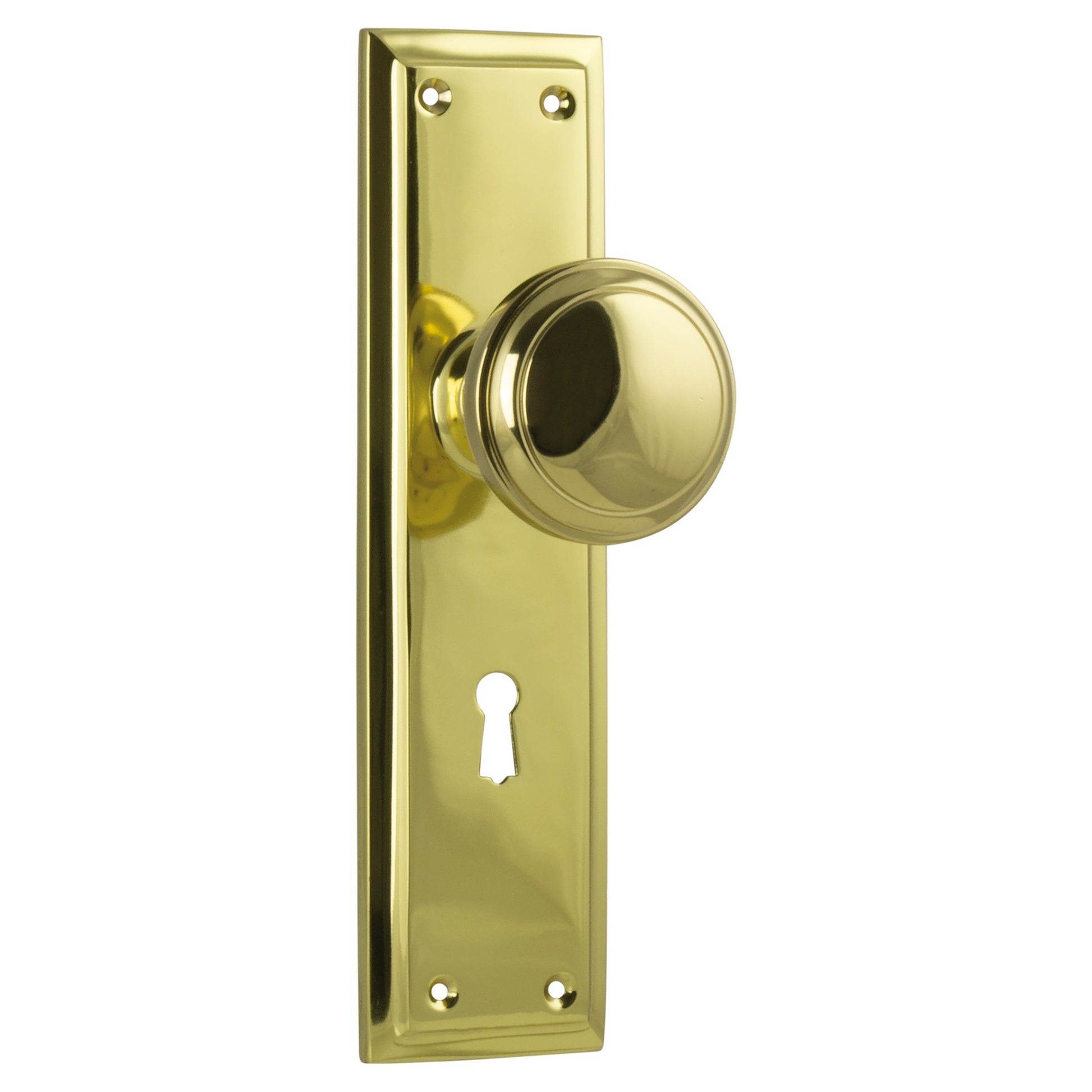 Milton Lock Pair, Unlacquered Polished Brass