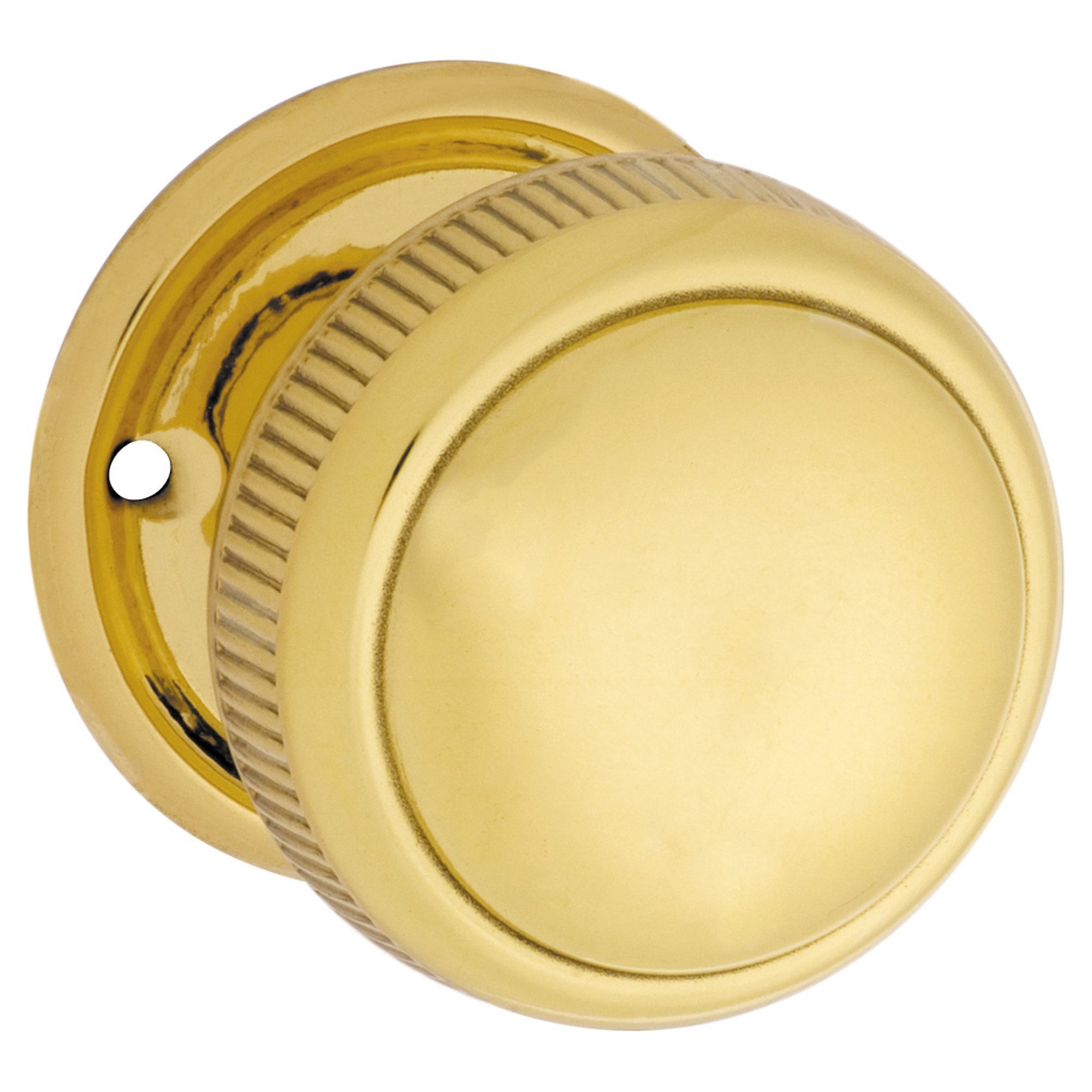 Milled Edge Round Rose Pair, Unlacquered Polished Brass