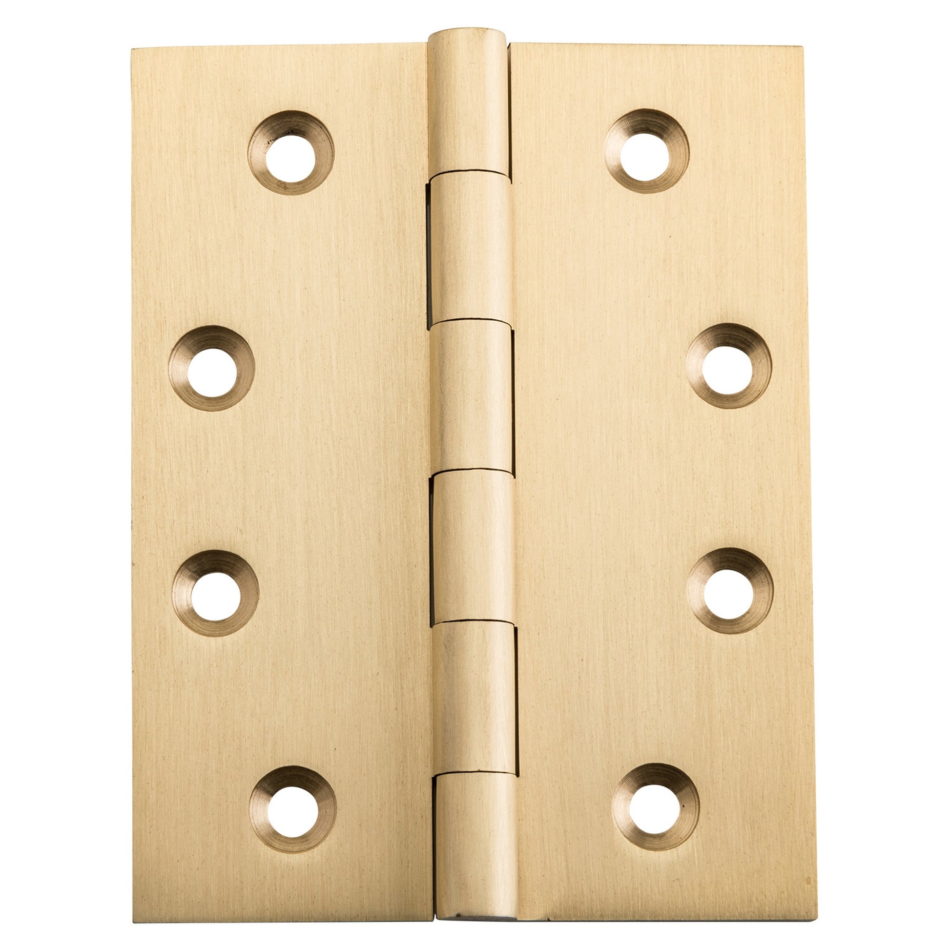 Fixed Pin Unlacquered Satin Brass H100xW75xT3mm