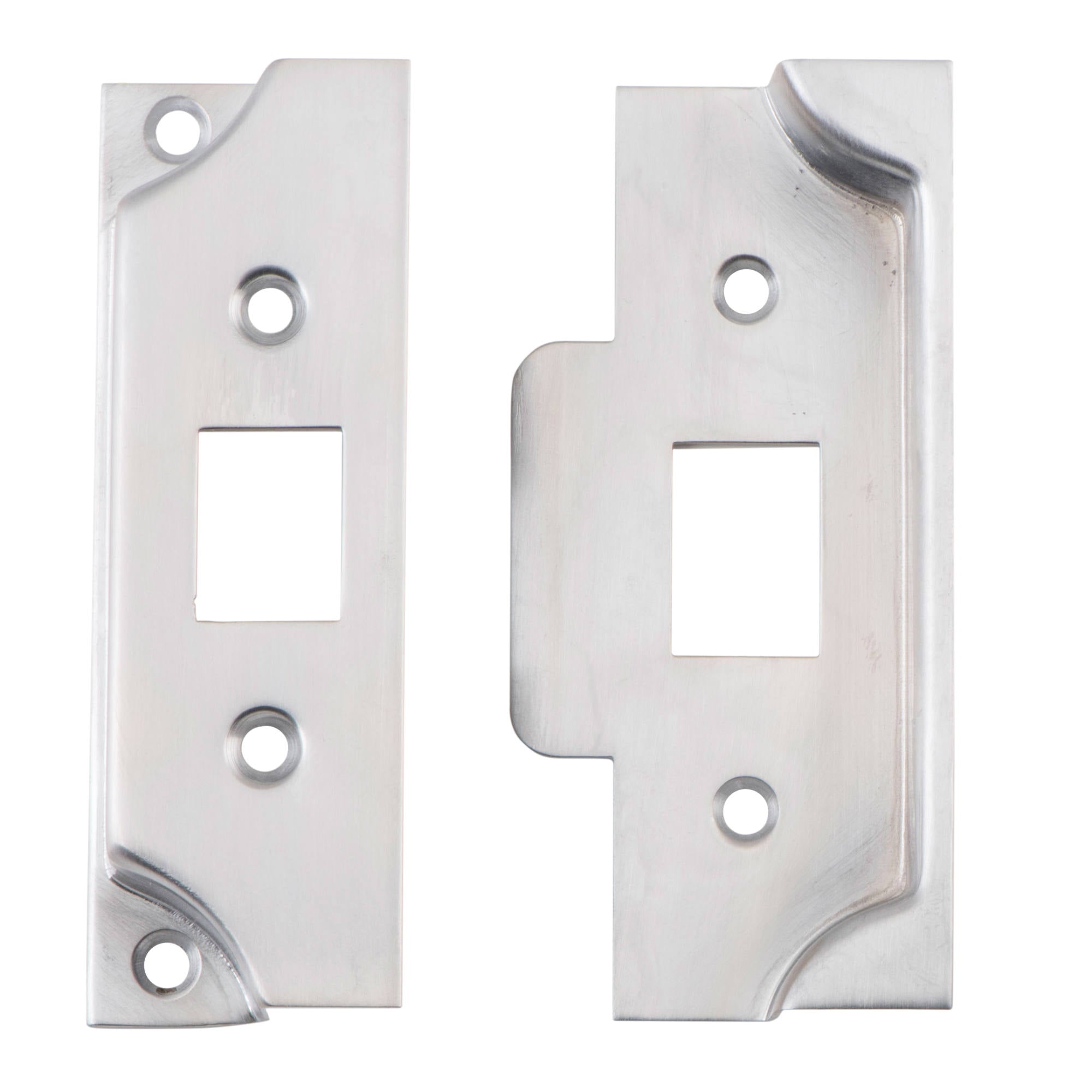 Rebated Lock Face Plate & Striker Kit, Chrome