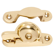 Sash Fastener Classic Unlacquered, Polished Brass