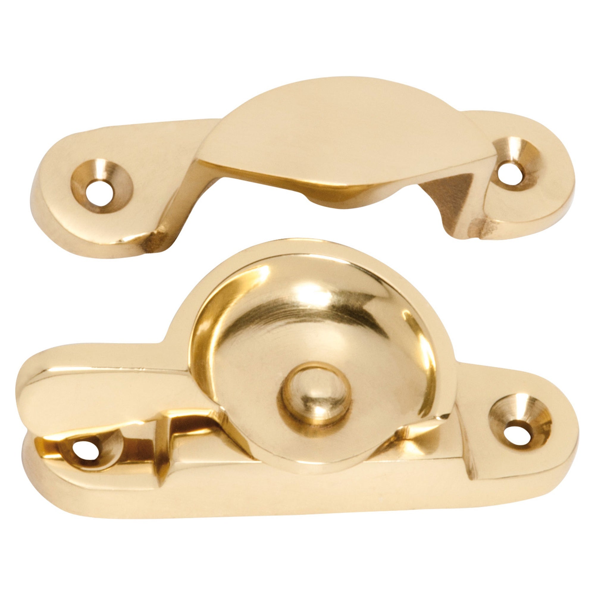 Sash Fastener Classic Unlacquered, Polished Brass