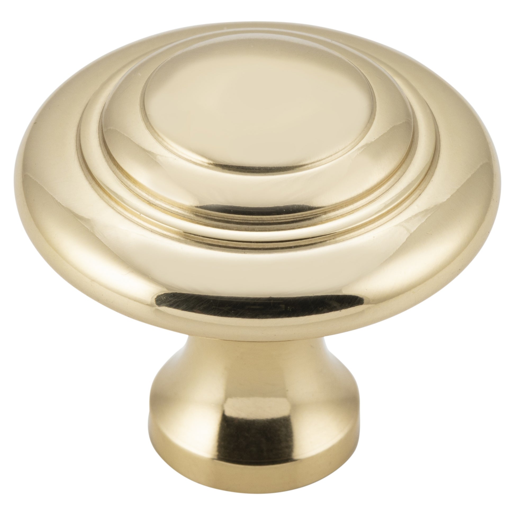 Cupboard Knob Domed Unlacquered, Polished Brass