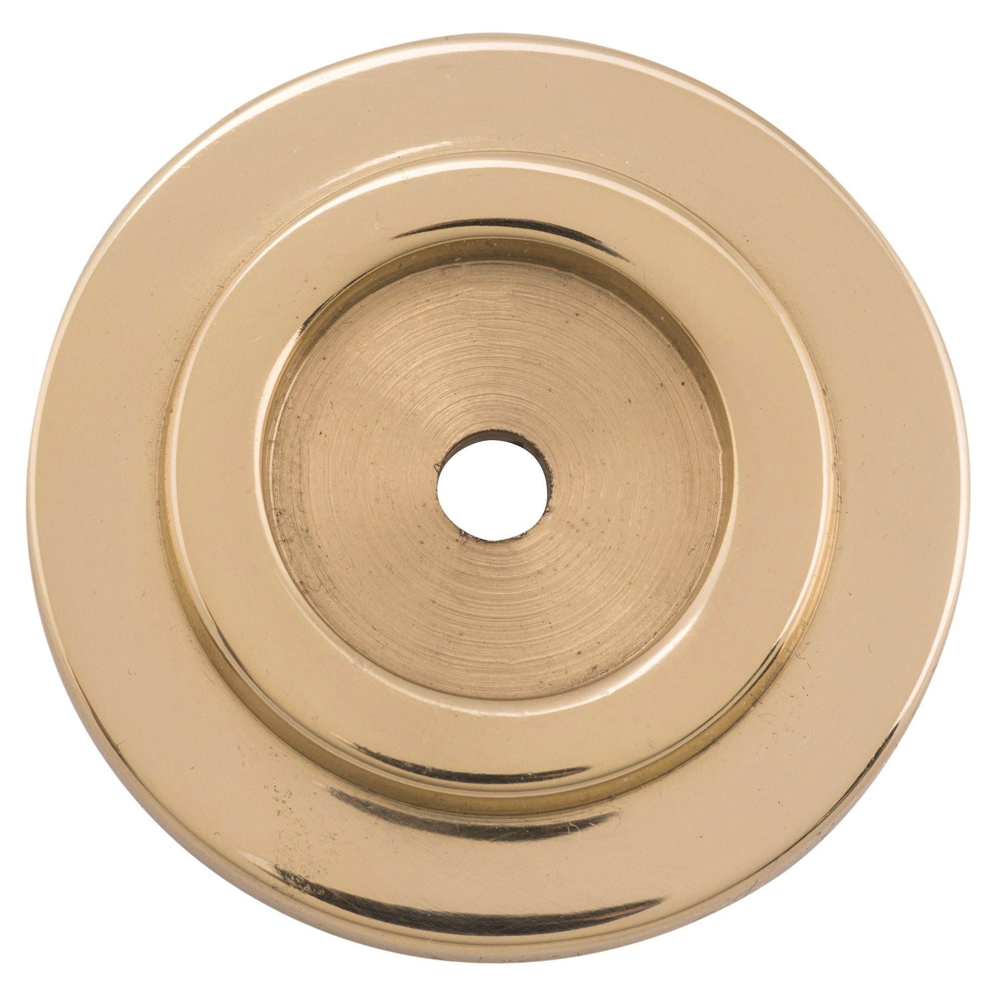 Backplate For Domed Cupboard Knob Unlacquered, Polished Brass