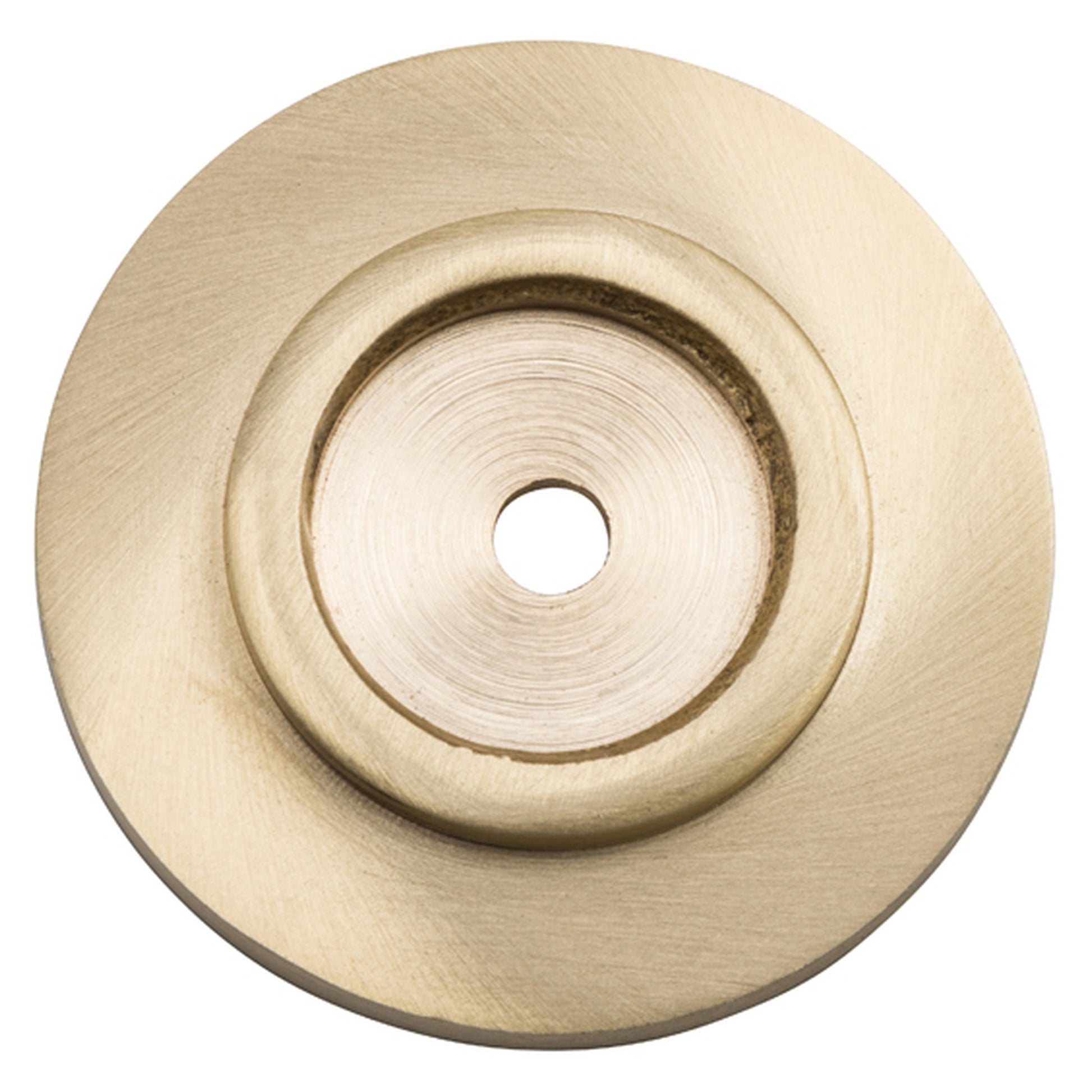 Backplate For Domed Cupboard Knob, Unlacquered Satin Brass
