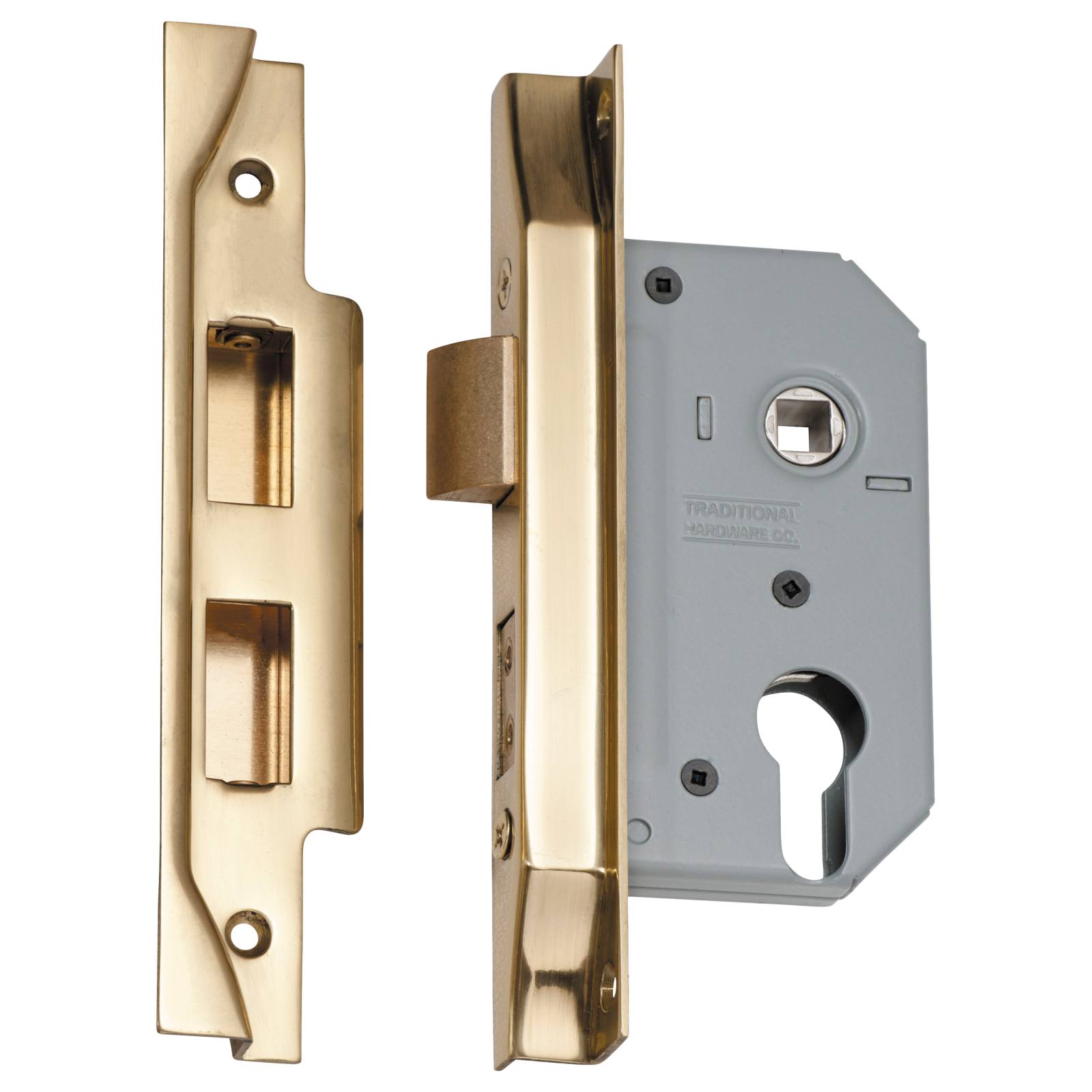 Rebated 5 Lever Mortice Lock (46mm Backset), PB