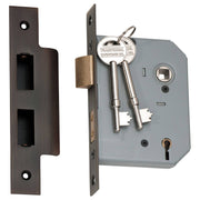 New 5 Lever Mortice Lock (57mm Backset), Atq Brass
