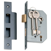 New 5 Lever Mortice Lock (46mm Backset), A.Copper