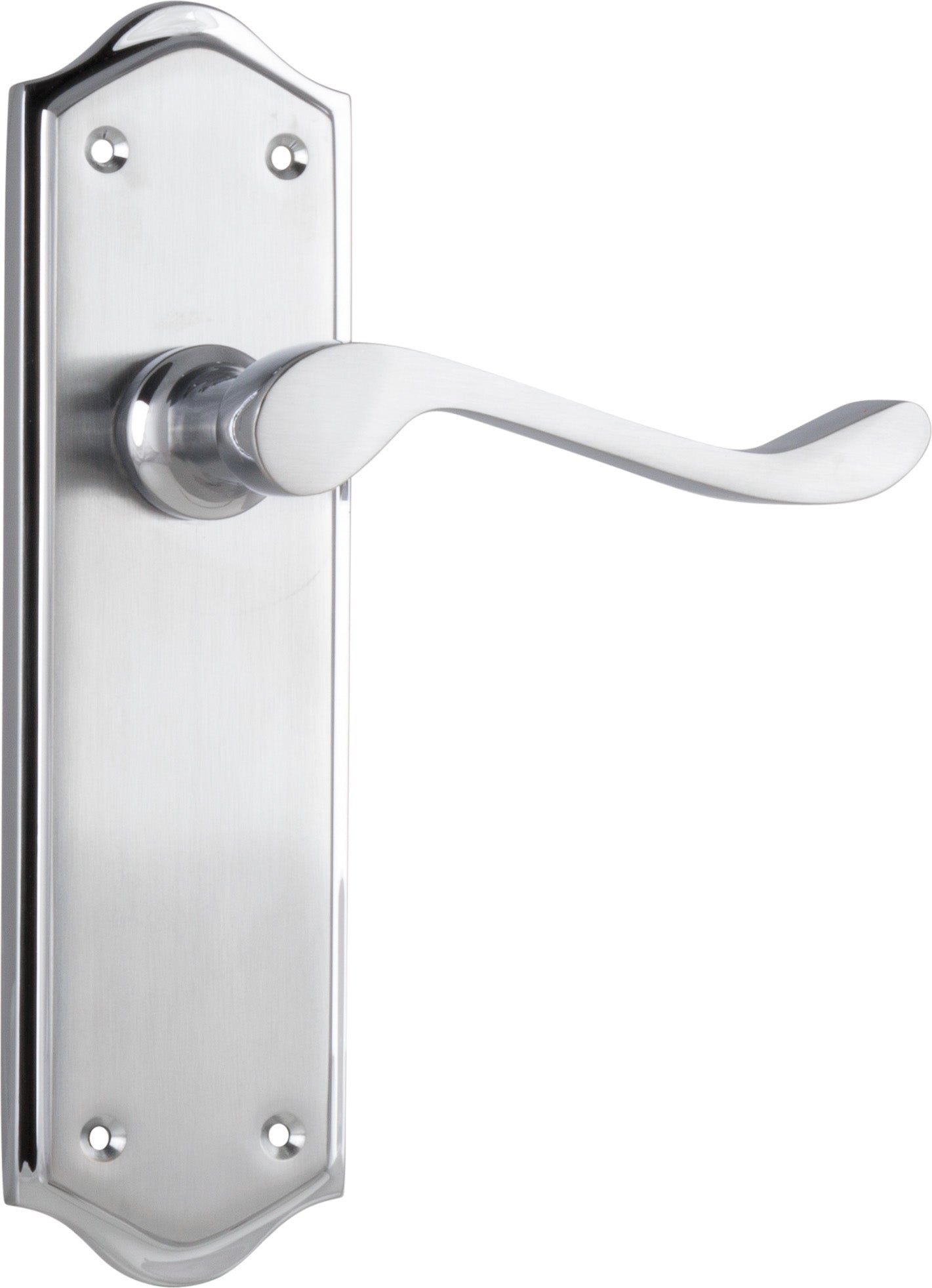 Henley Lever Latch Set, Satin Chrome Nickel