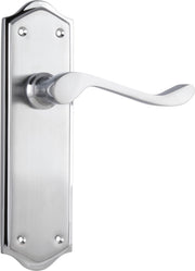 Henley Lever Latch Set, Satin Chrome Nickel