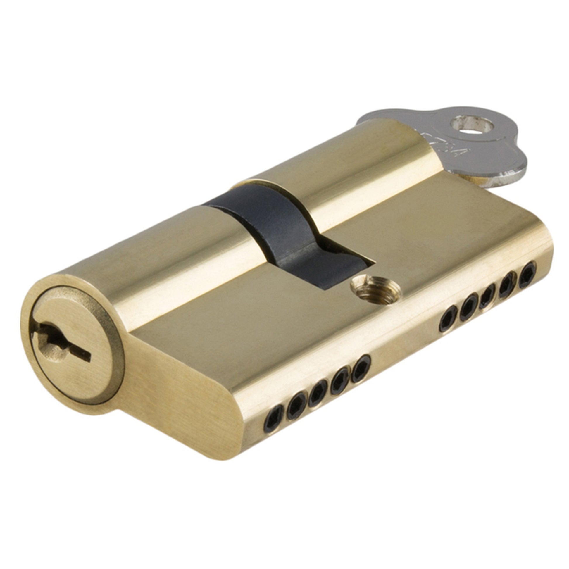 Euro Cylinder Dual Function 5 Pin 65mm, Polished Brass