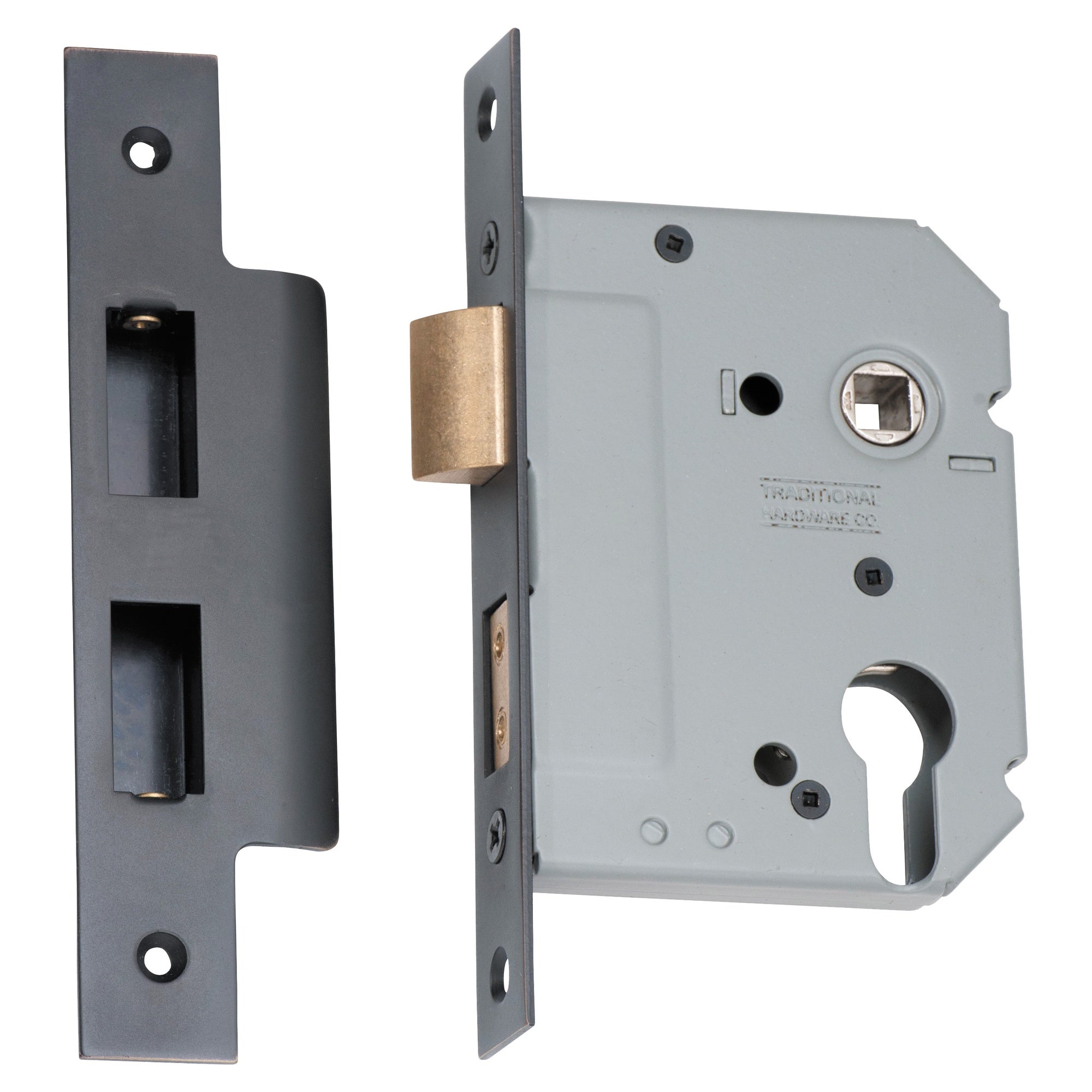 5 Euro Lever Lock (57mm Backset), Antique Copper