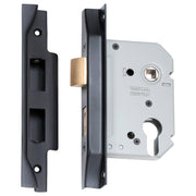 Rebated 5 Euro Lever Lock (57mm Backset), A.Copper