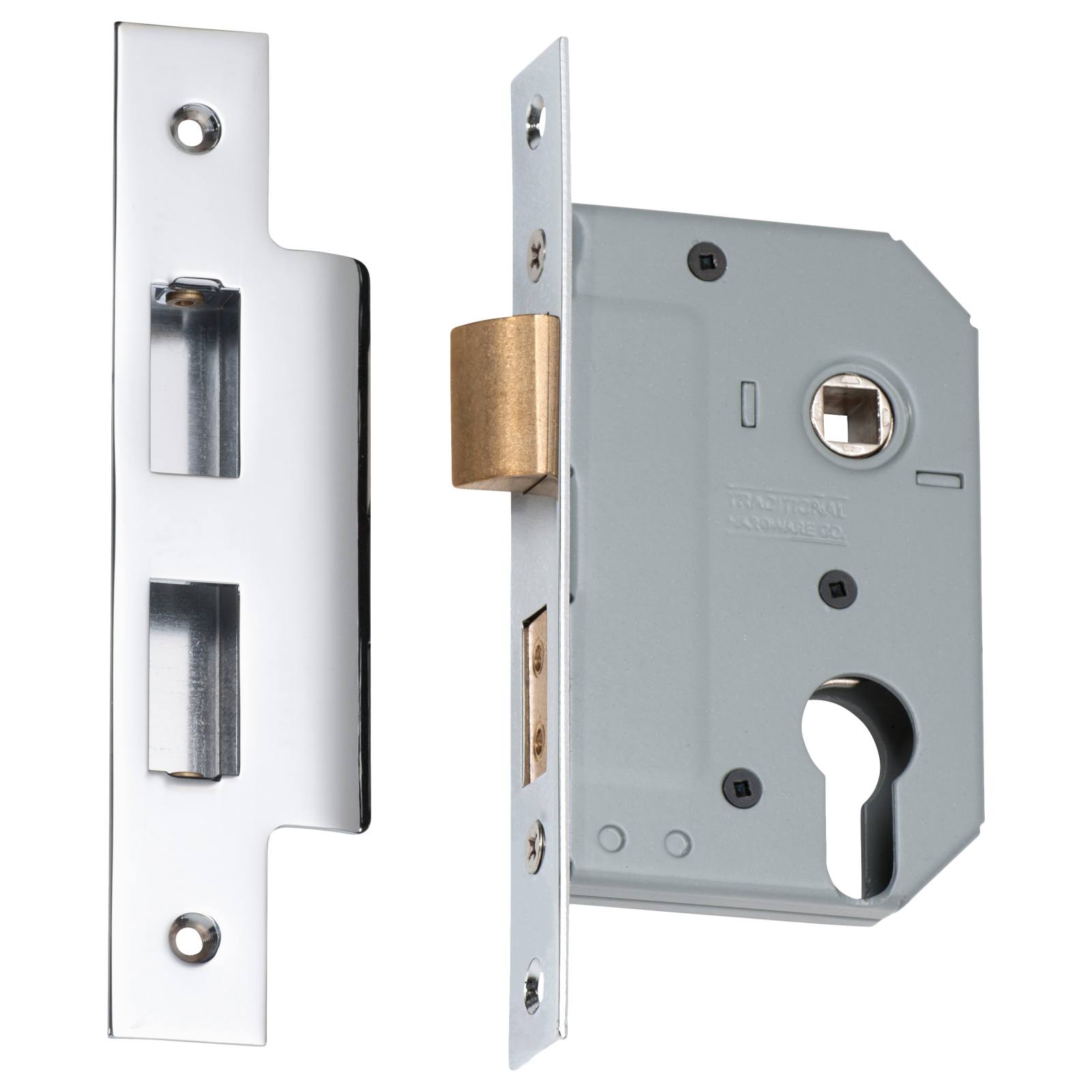 New 5 Euro Lever Lock (46mm Backset), Chrome