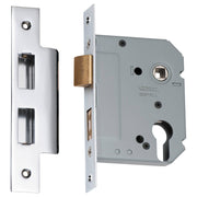New 5 Euro Lever Lock (57mm Backset), Chrome
