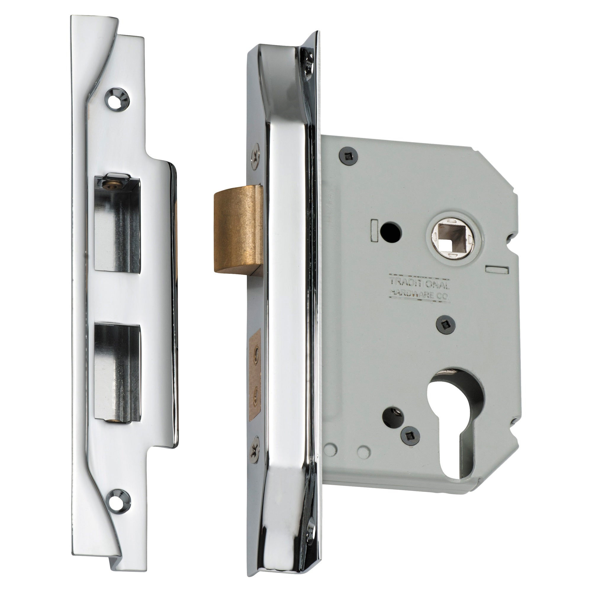 Rebated 5 Euro Lever Lock (57mm Backset), Chrome