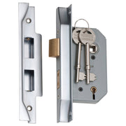 Rebated 5 Lever Mortice Lock (46mm Backset), SC