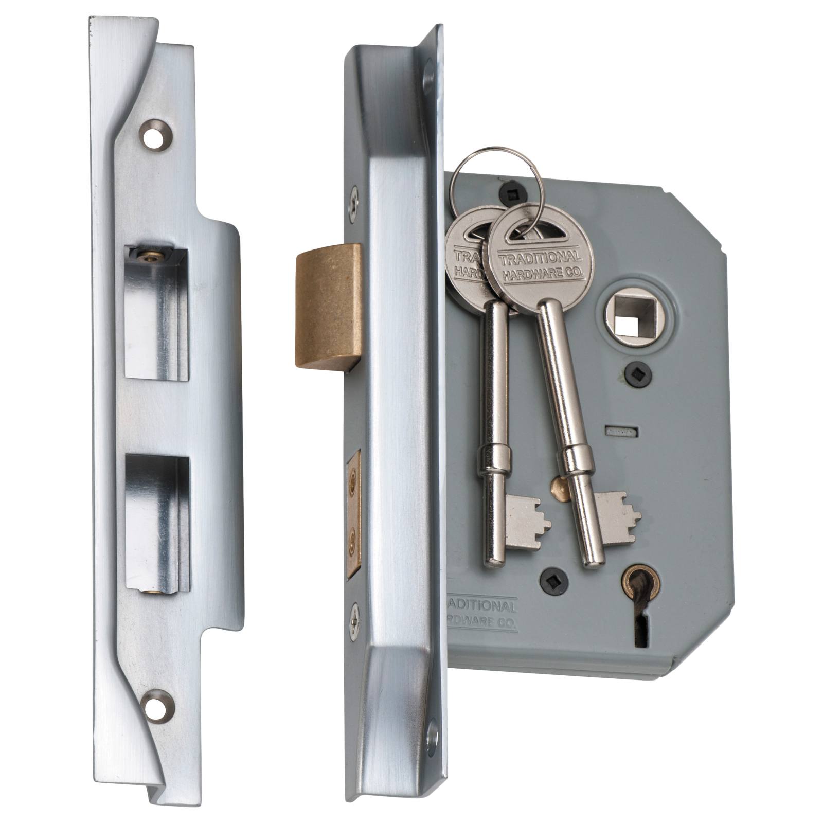 Rebated 5 Lever Mortice Lock (57mm Backset), SC