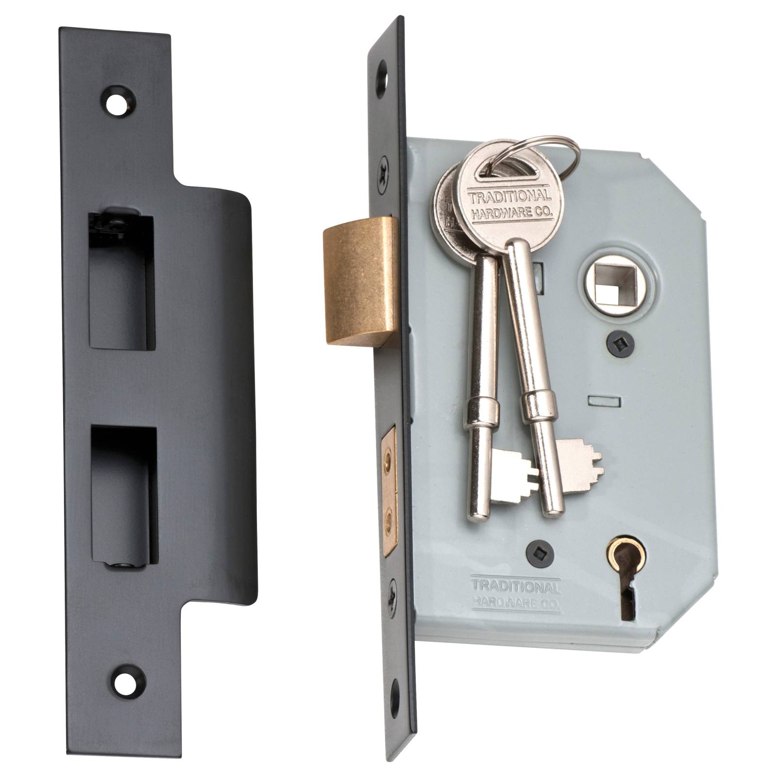 New 5 Lever Mortice Lock (46mm Backset), M.Blk