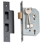 New 5 Lever Mortice Lock (46mm Backset), M.Blk