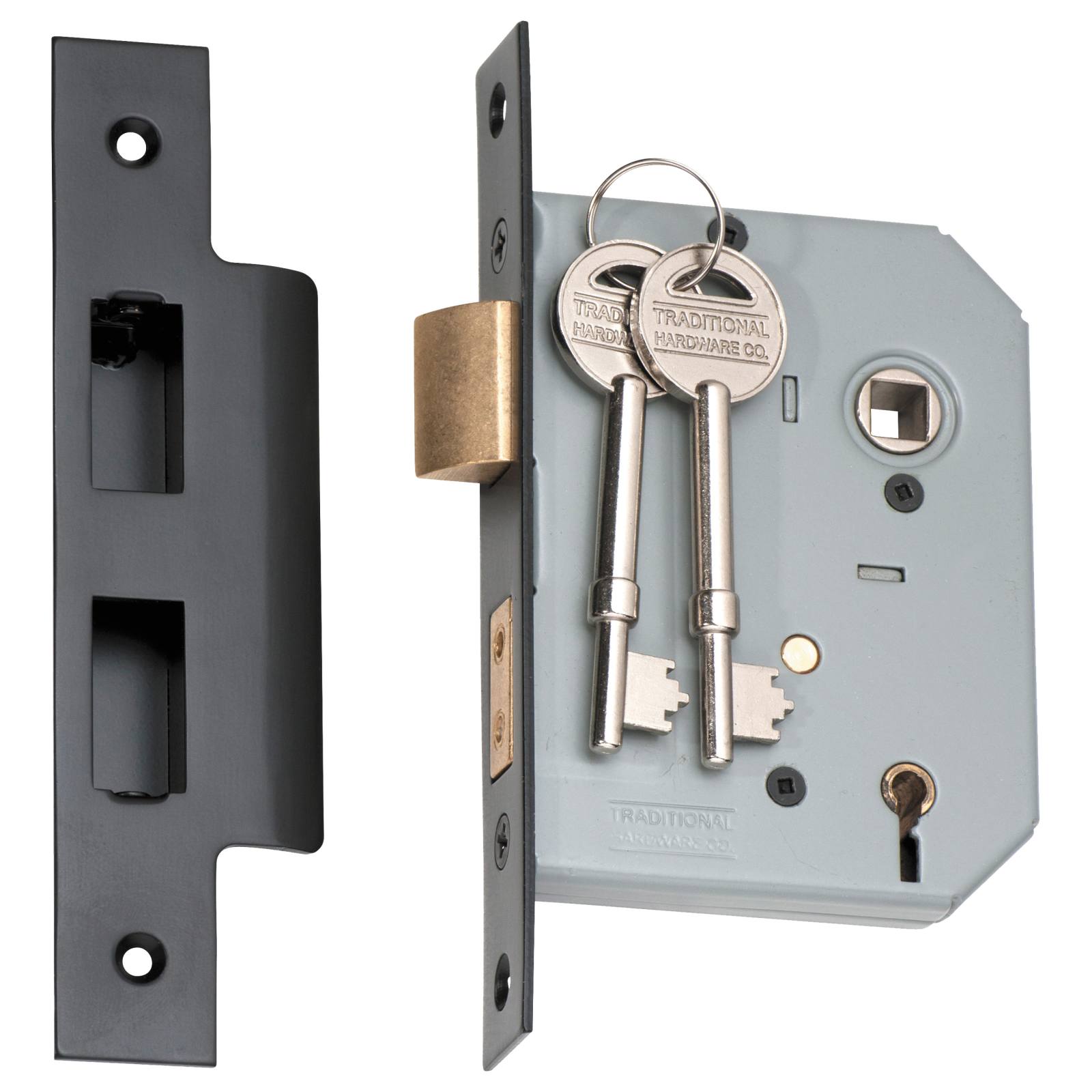 New 5 Lever Mortice Lock (57mm Backset), M.Blk