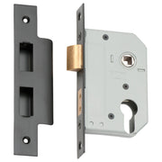 New 5 Euro Lever Lock (46mm Backset), Matte Blk