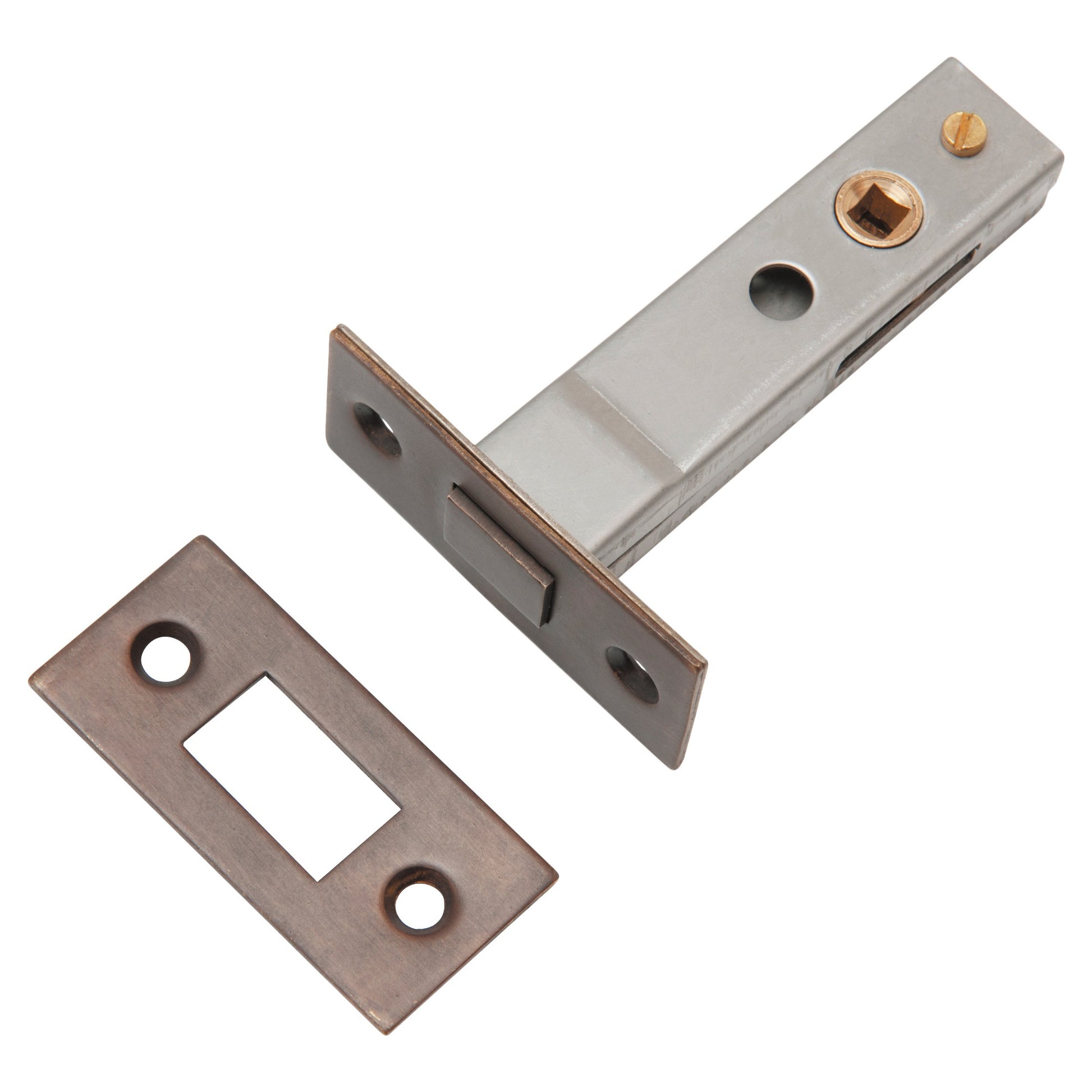 Tubular Privacy Lock (60mm Backset), Atq Brass, Antique Brass