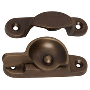 Basic Sash Fastener, Antique Brass