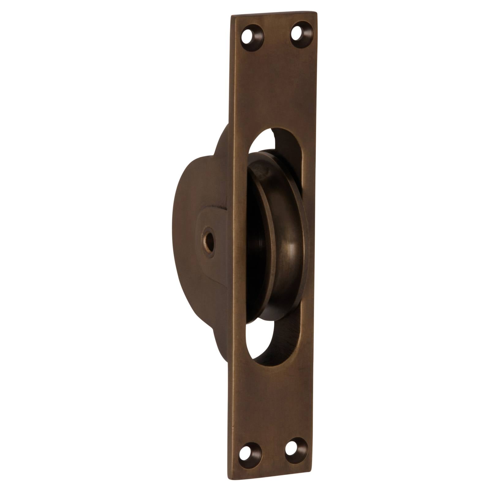Sash Pulley, Antique Brass