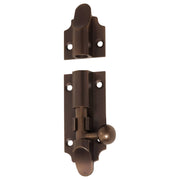 7.5cm Victorian Barrel Bolt, Antique Brass