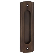 Deco Sliding Door Flush Pull, Antique Brass