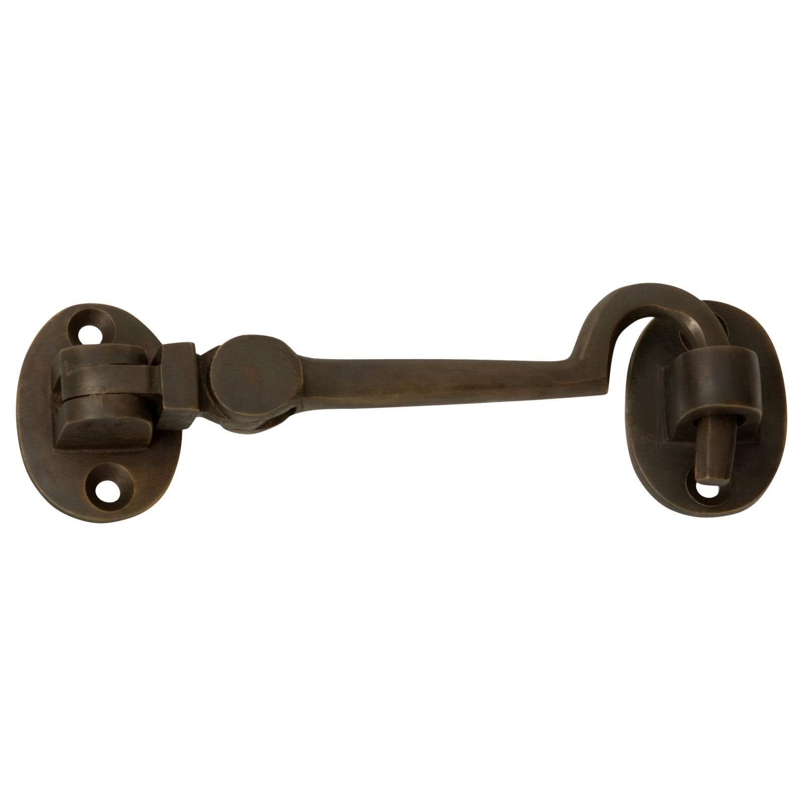 10cm Basic Cabin Hook, Antique Brass