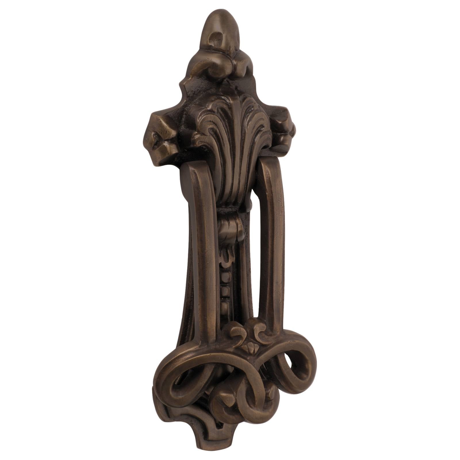 Nouveau Door Knocker, Antique Brass
