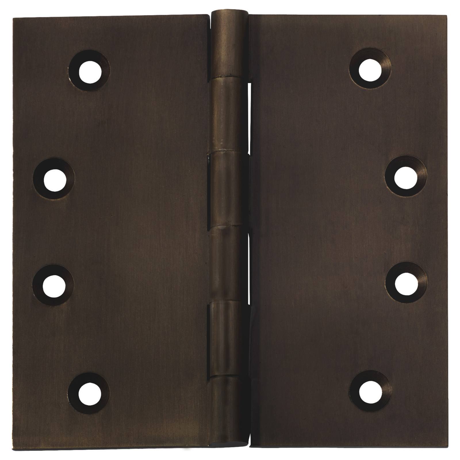 10x10cm Fixed Pin Hinge, Antique Brass