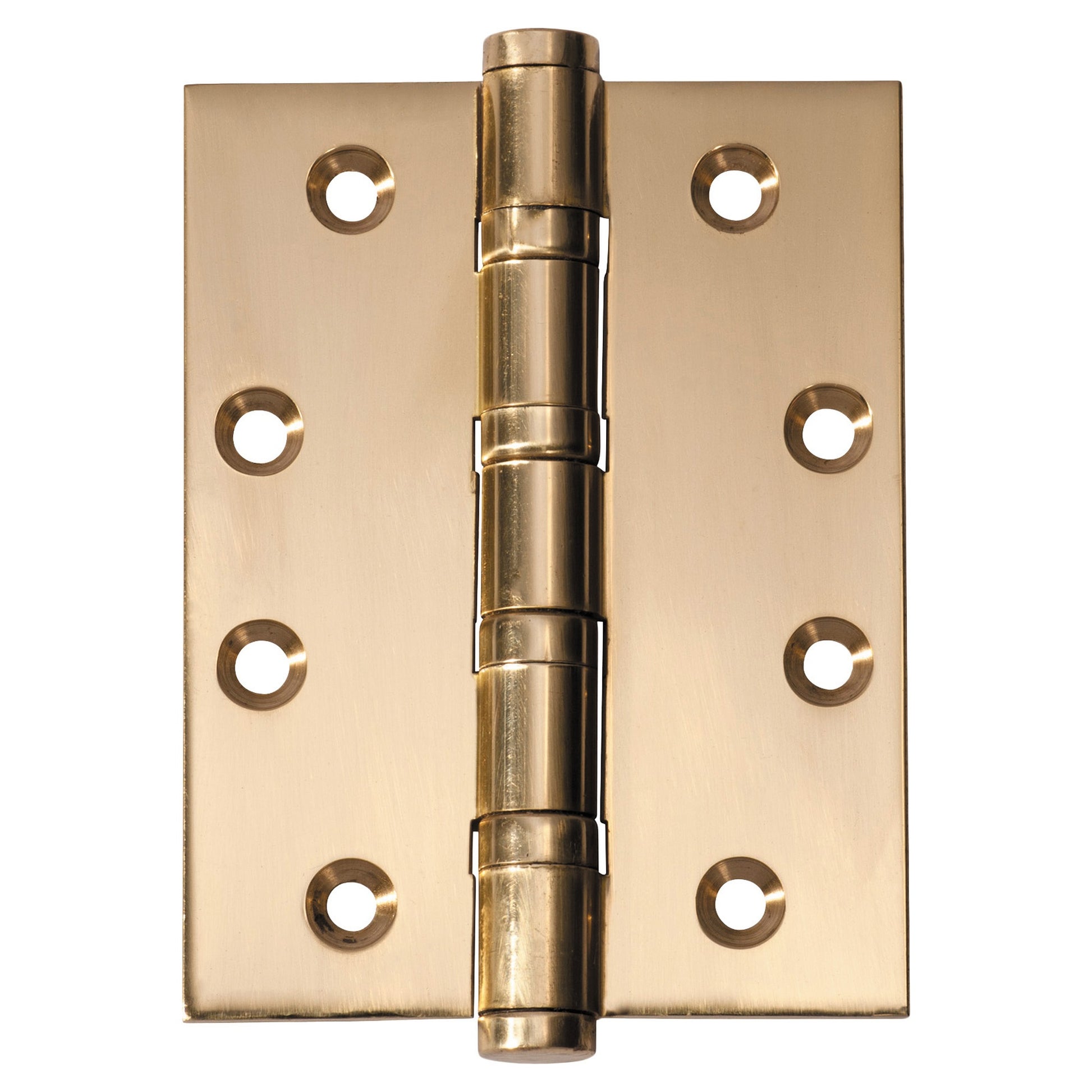 7.5x10cm Ball Bearing Hinge, Polished Brass