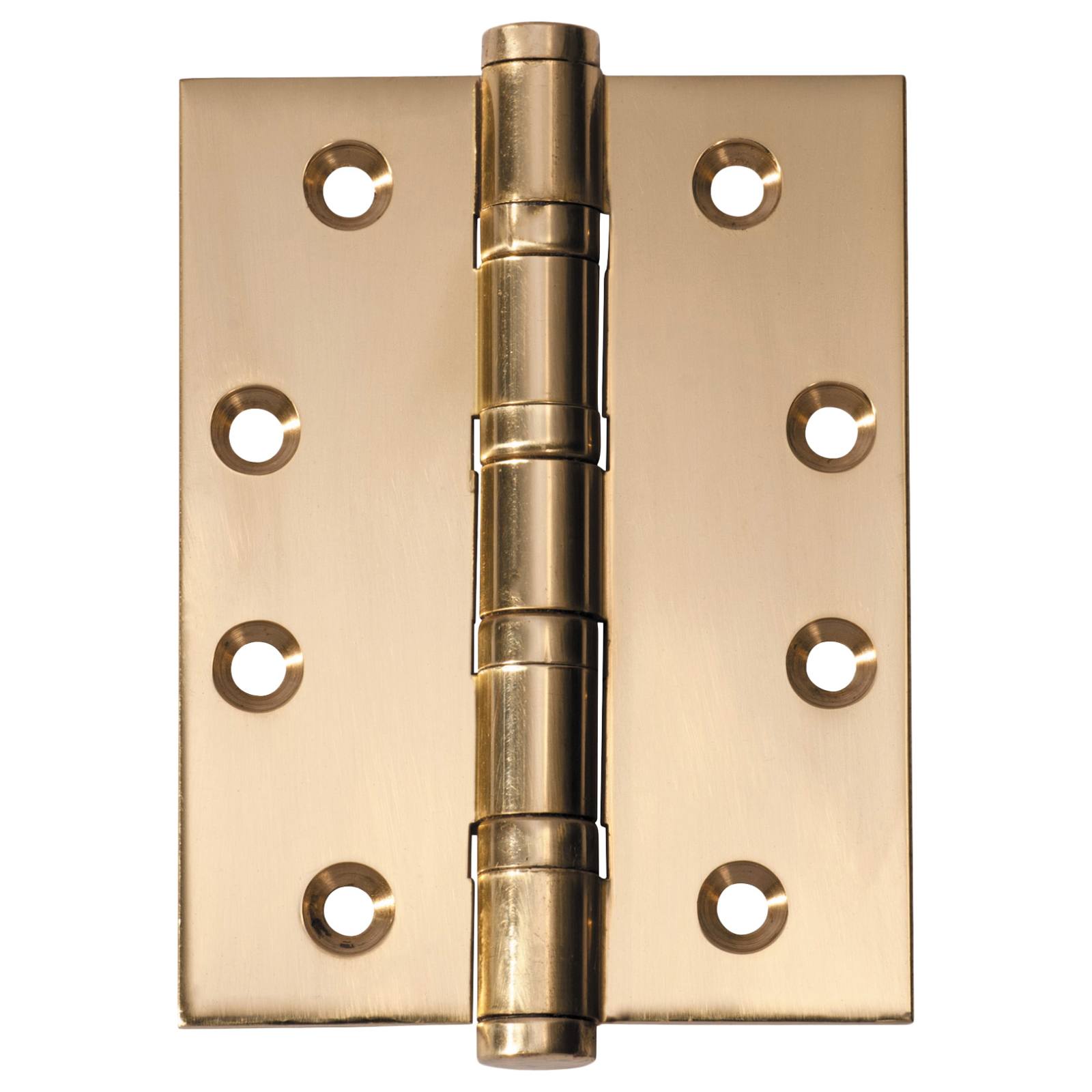 7.5x10cm Ball Bearing Hinge, Polished Brass