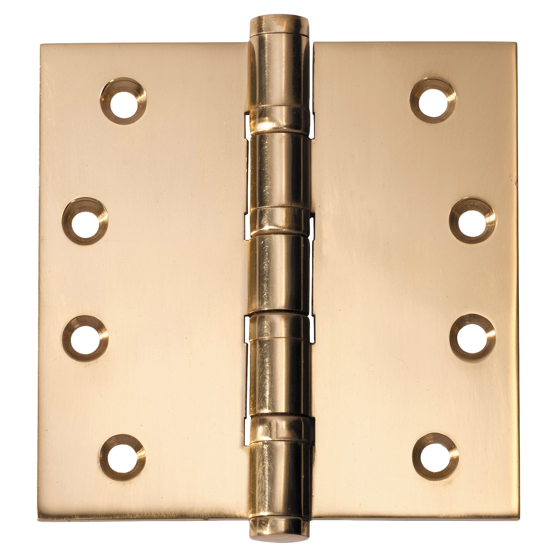 10x10cm Ball Bearing Hinge, Polished Brass