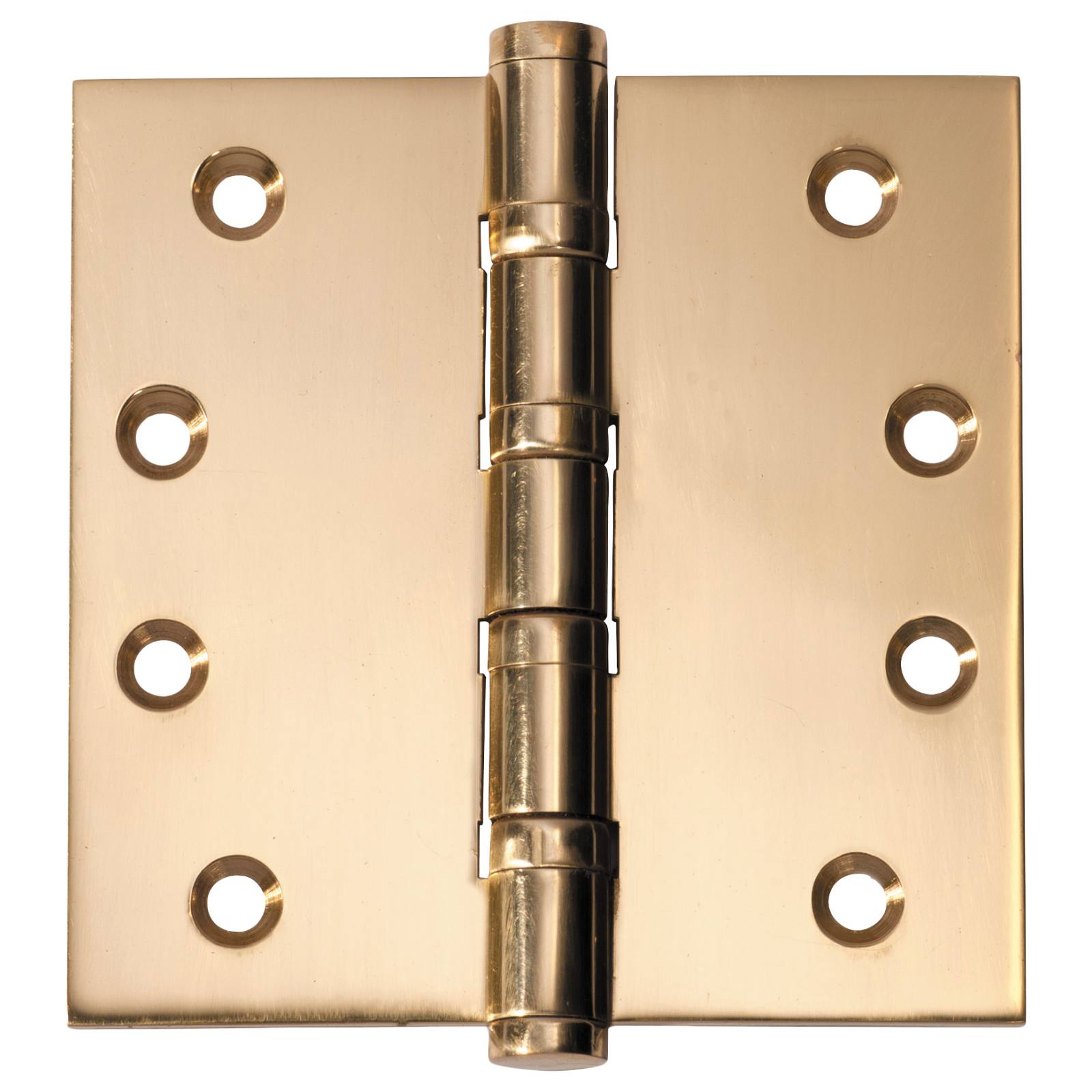 10x10cm Ball Bearing Hinge, Polished Brass