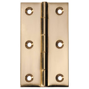 5x8.9cm Fixed Pin Hinge, Polished Brass