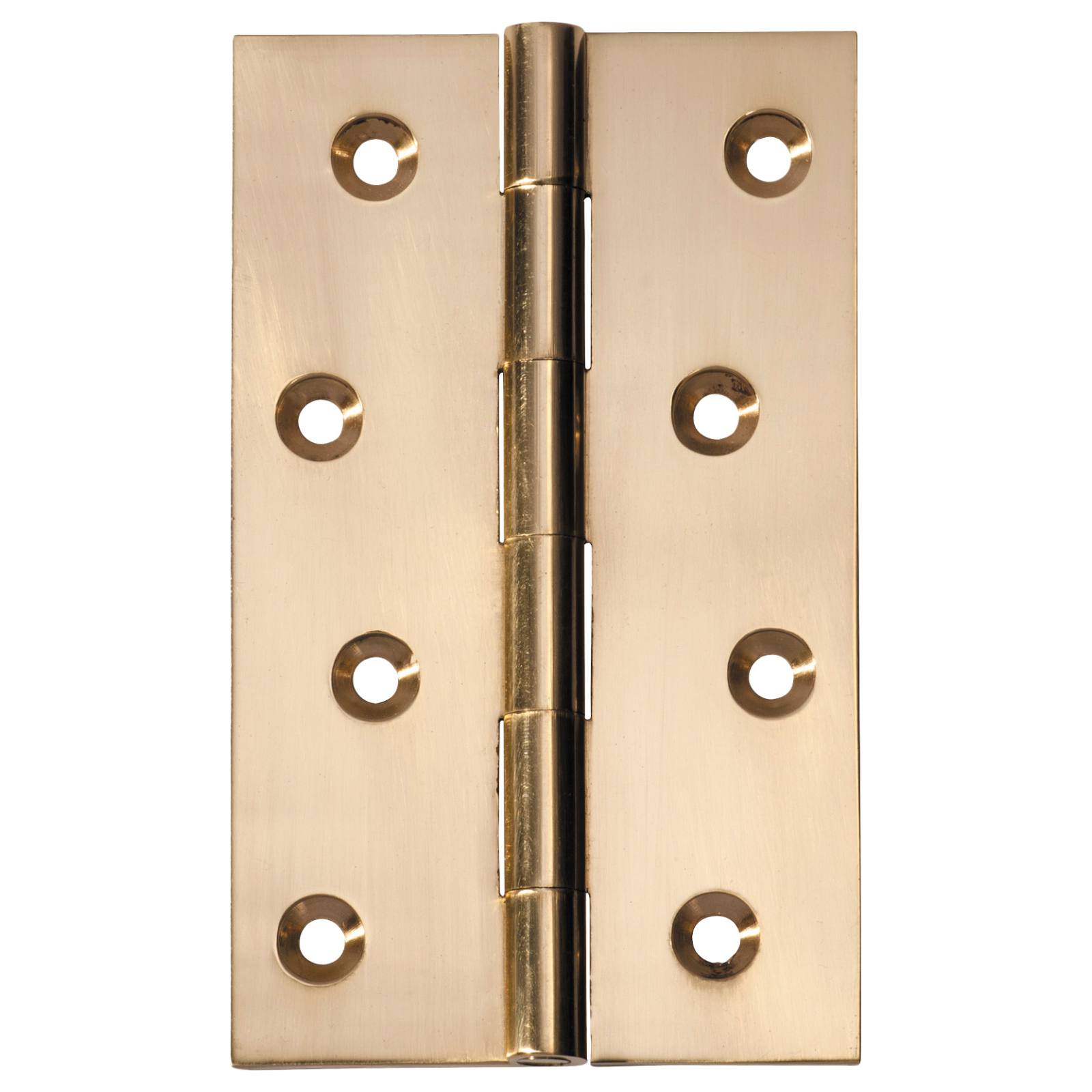 6x10cm Fixed Pin Hinge, Polished Brass