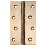 6x10cm Fixed Pin Hinge, Polished Brass