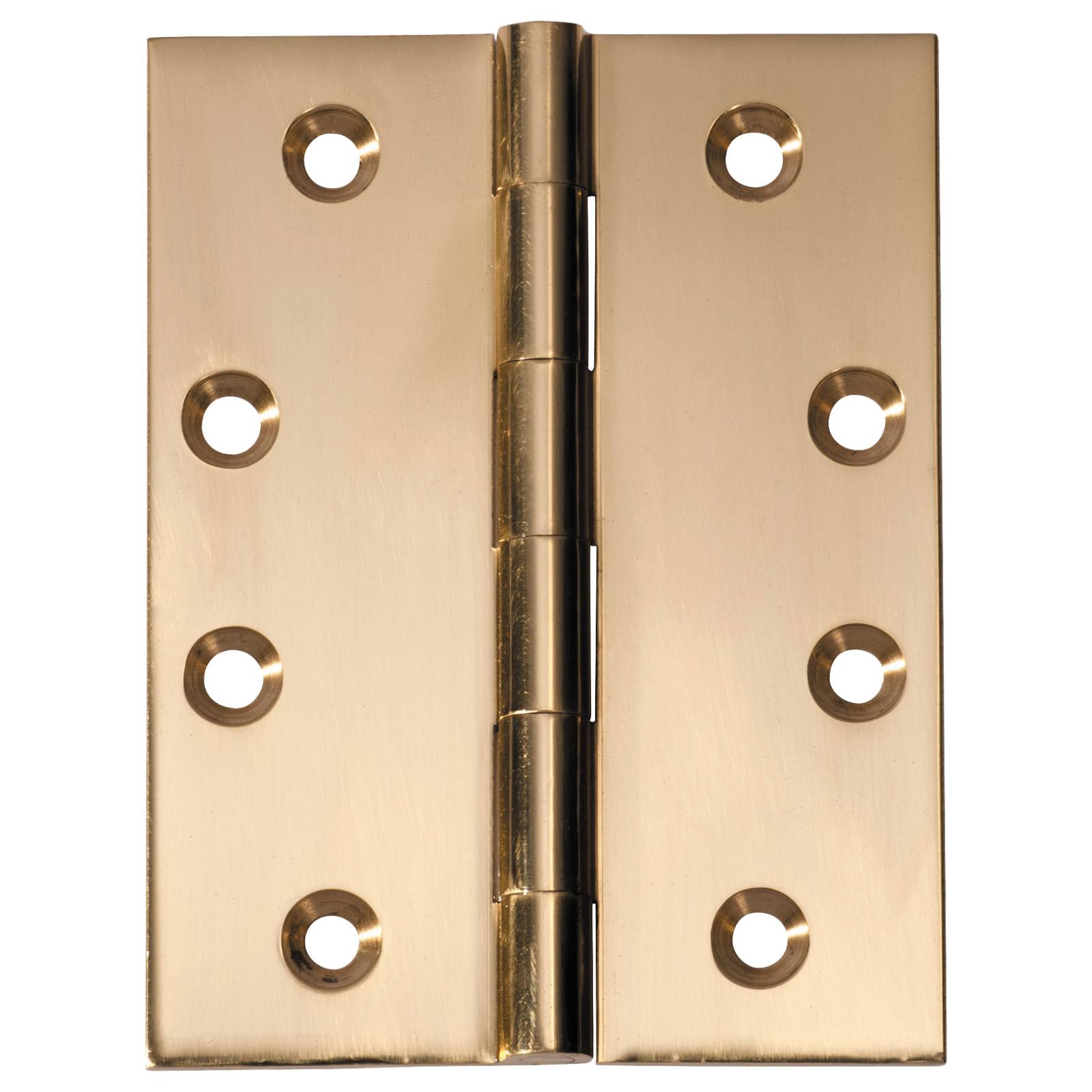 7.5x10cm Fixed Pin Hinge, Polished Brass
