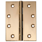 7.5x10cm Fixed Pin Hinge, Polished Brass