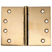 12.5x10cm Broad Butt Hinge, Polished Brass