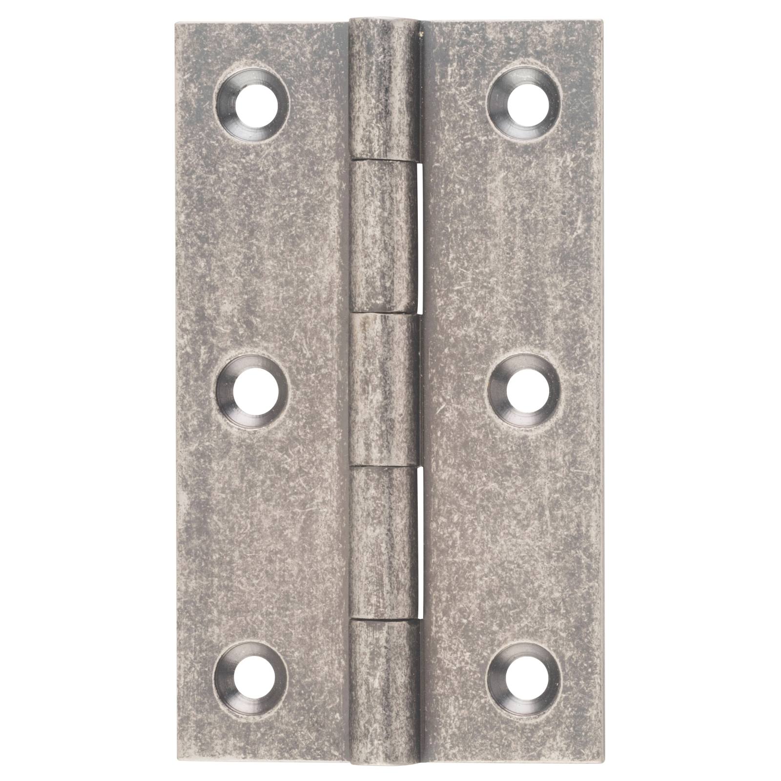 5x8.9cm Fixed Pin Hinge, Rumbled Nickel