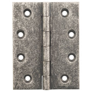7.5x10cm Fixed Pin Hinge, Rumbled Nickel