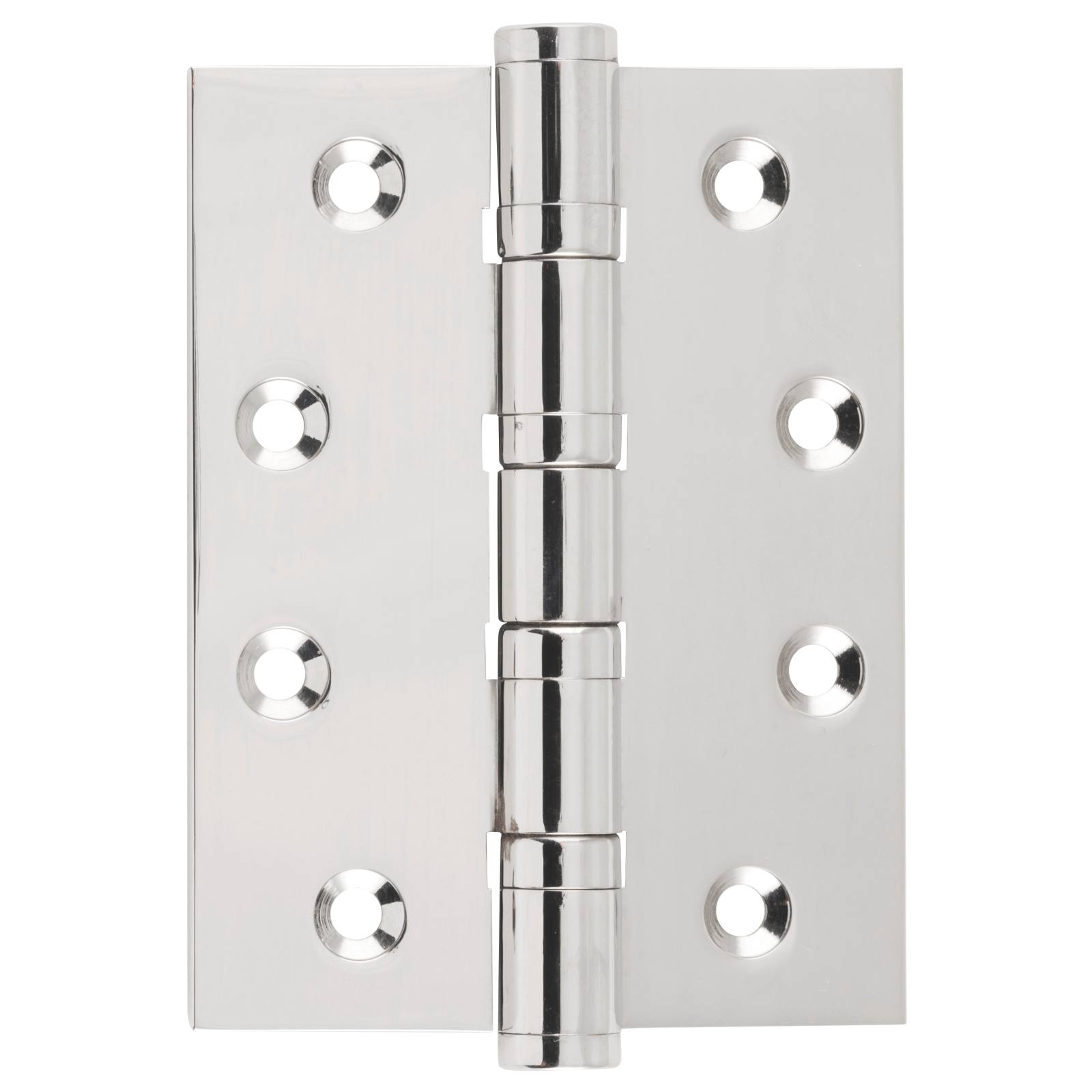 7.5x10cm Ball Bearing Hinge, Polished Nickel