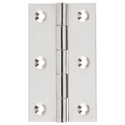 5x8.9cm Fixed Pin Hinge, Polished Nickel
