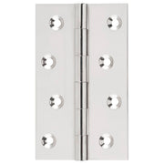 6x10cm Fixed Pin Hinge, Polished Nickel