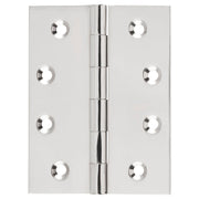 7.5x10cm Fixed Pin Hinge, Polished Nickel